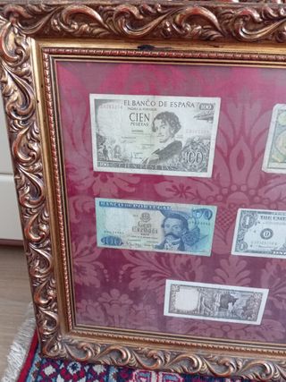 Coppia quadri banconote