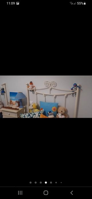 Cabecero forja blanco crema