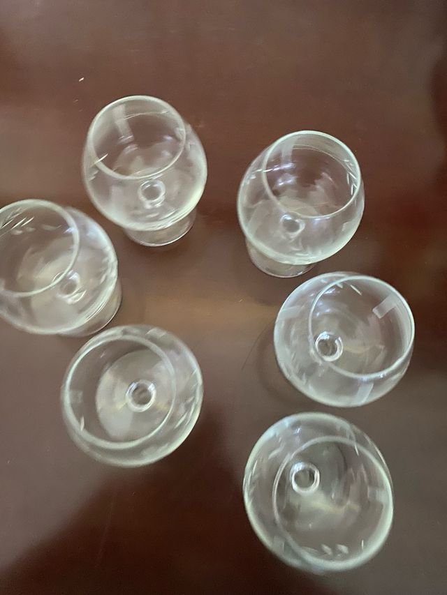 6 copas de licor cristal tallado