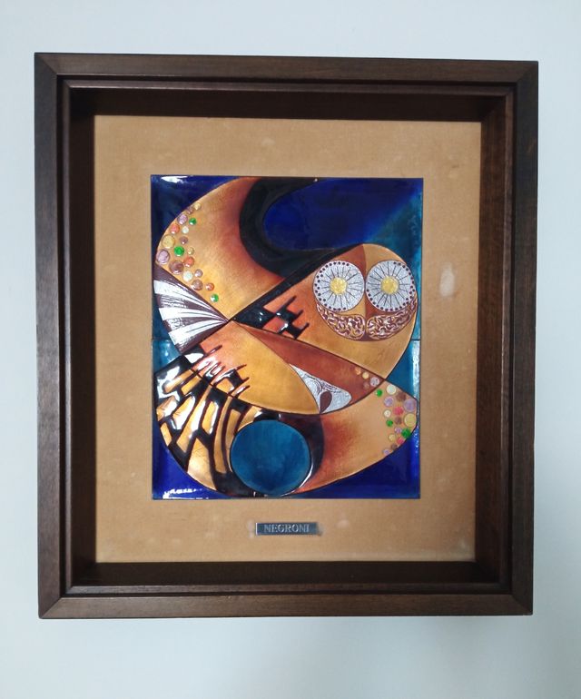 Cuadro cubista Negroni . Esmalte