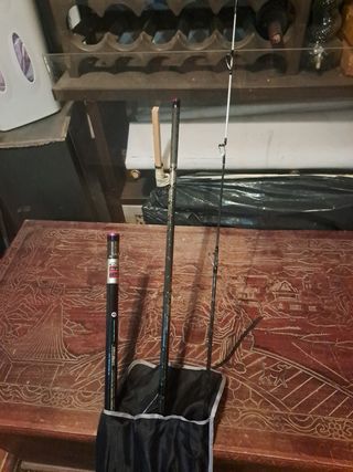 Caña de pesca más carretes