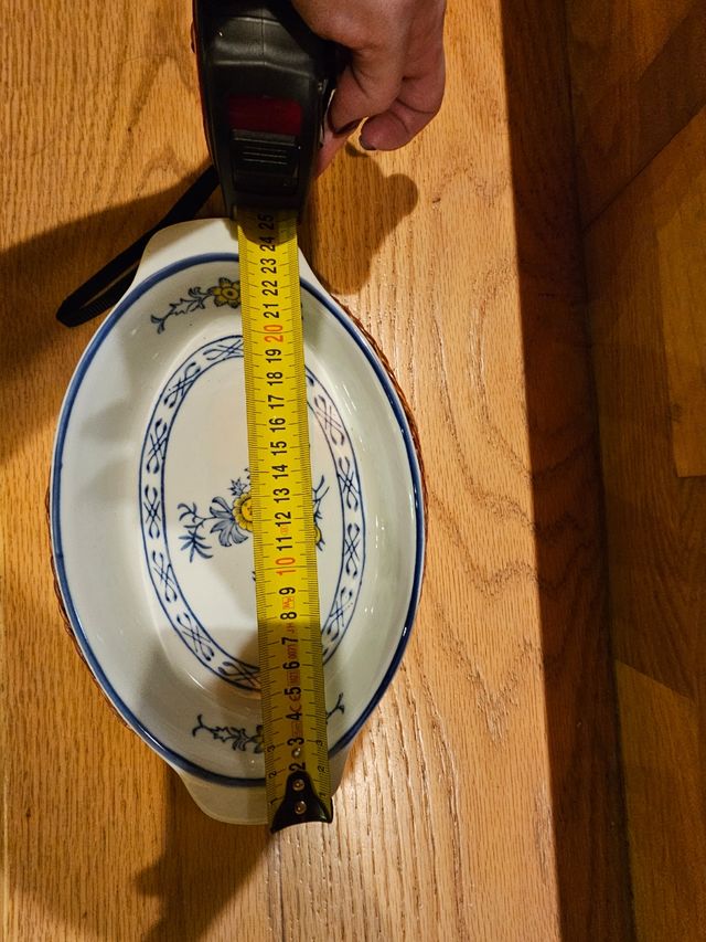 Piatto pirofila forno e da tavola con vimini