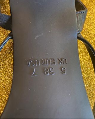 sandalia tacon negro 38