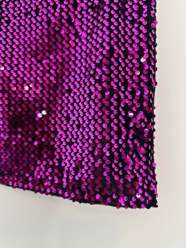 Gonna con paillettes fuxia taglia unica