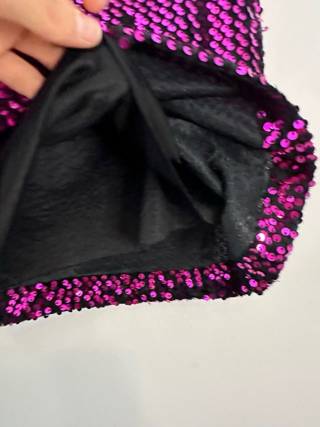 Gonna con paillettes fuxia taglia unica