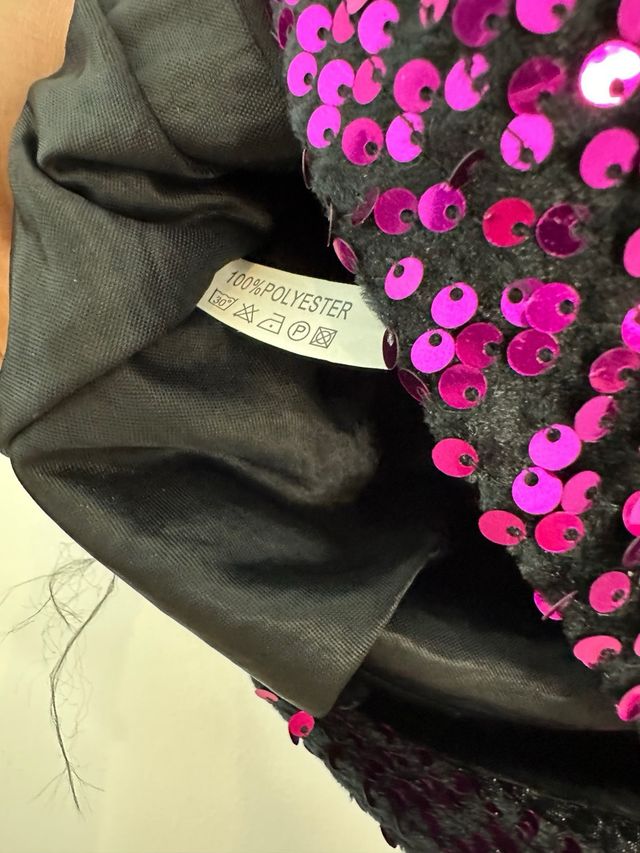 Gonna con paillettes fuxia taglia unica