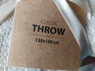 Plaid colore beige 130x160 cm