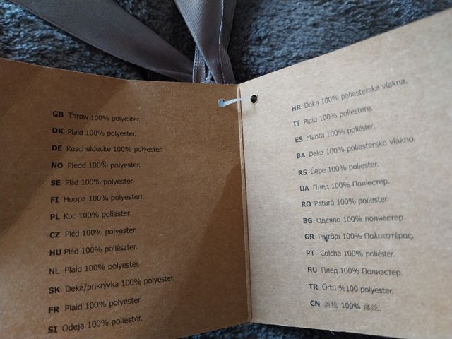 Plaid colore grigio 130 x 160 cm