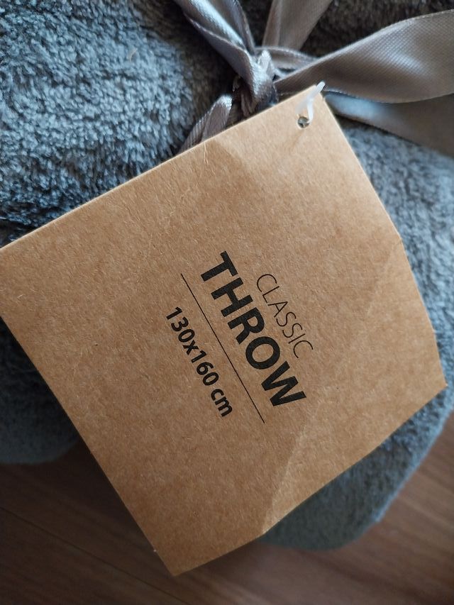 Plaid colore grigio 130 x 160 cm