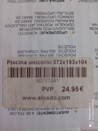 Piscinae de UNICORNIO. Días  10-11/8/25. A 7.50€