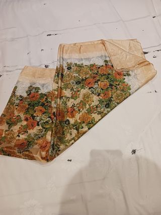 Enorme pañuelo seda y viscosa vintage