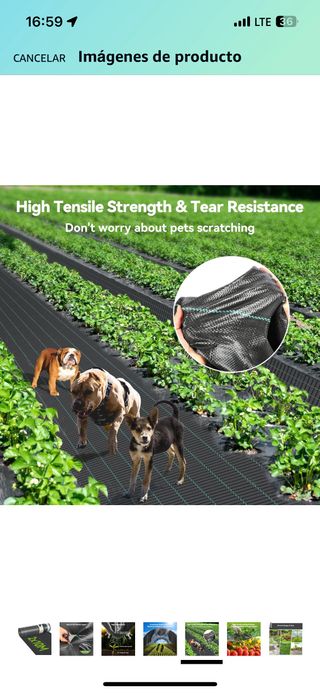 Tela resistente para control