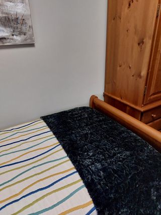 MANTA AZUL Y BEIGE