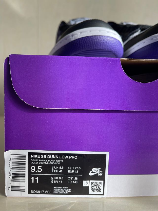 Nike SB Dunk Low Court Purple Black White