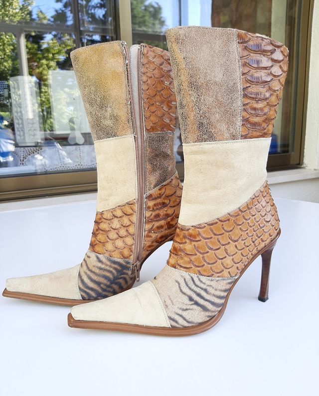 Botas Tacón 100% Piel FLUXÁ