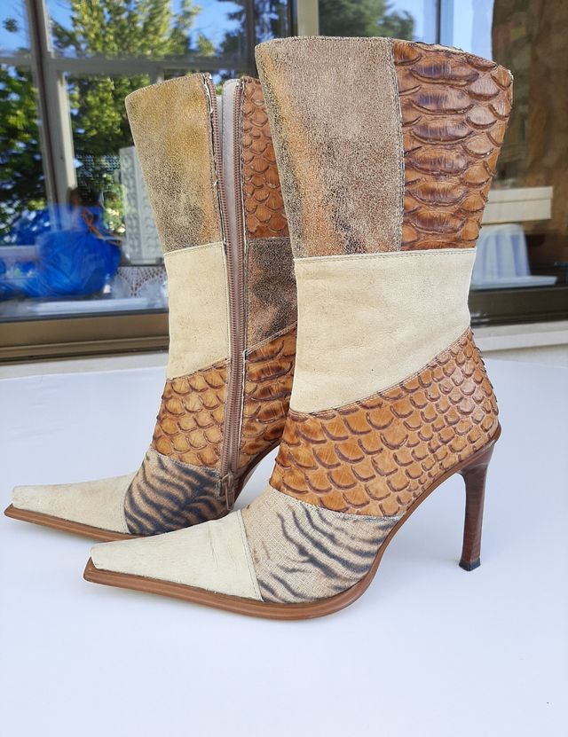 Botas Tacón 100% Piel FLUXÁ