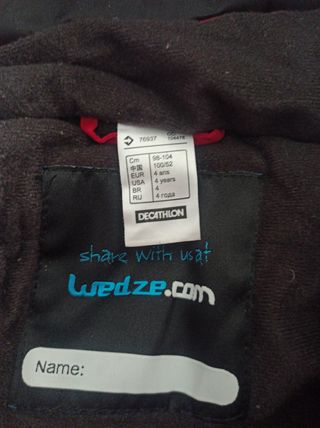 Mono de nieve talla 4