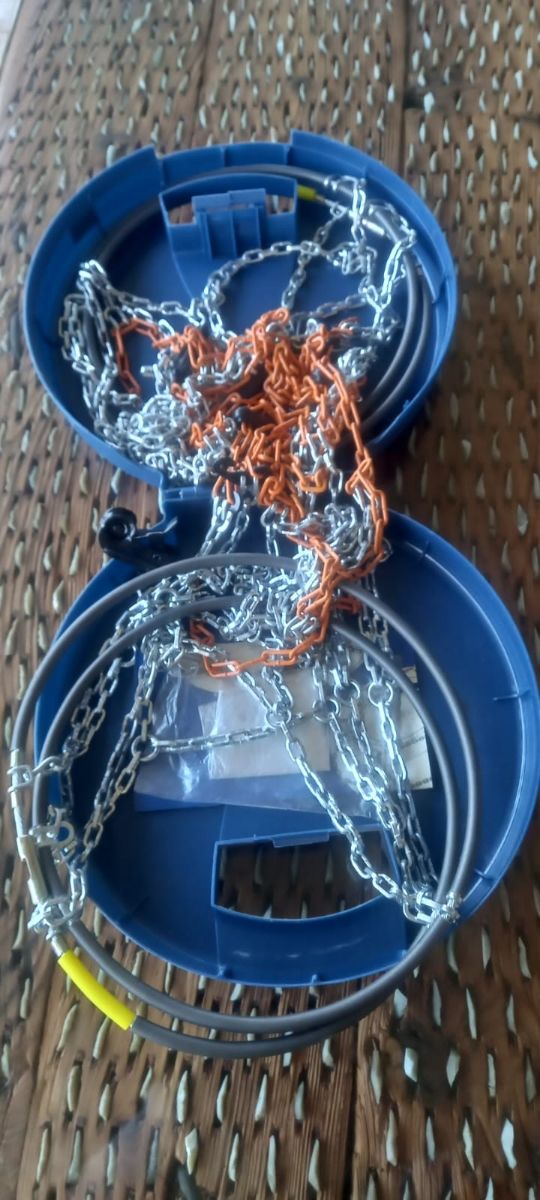 Cadenas ruedas coche nieve sin uso ABS 9 mm