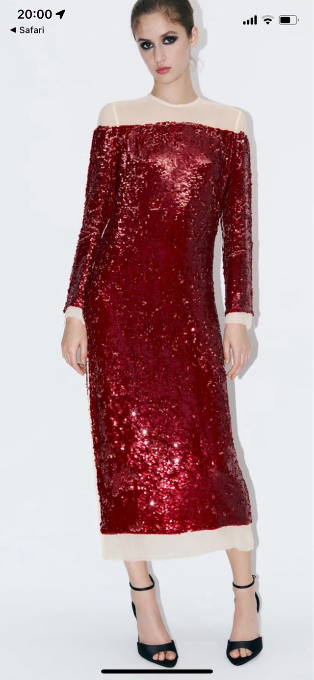 vestido fiesta zara edicion lentejuelas