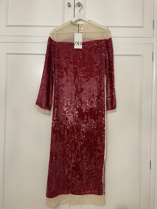 vestido fiesta zara edicion lentejuelas
