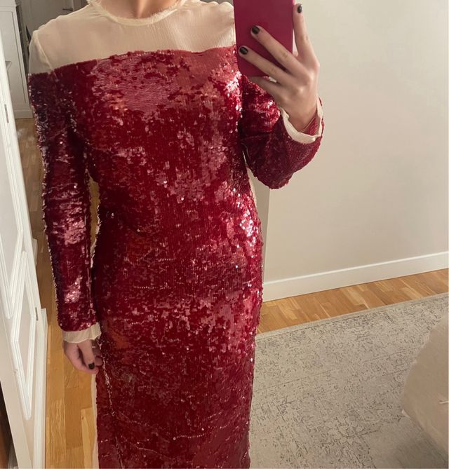 vestido fiesta zara edicion lentejuelas