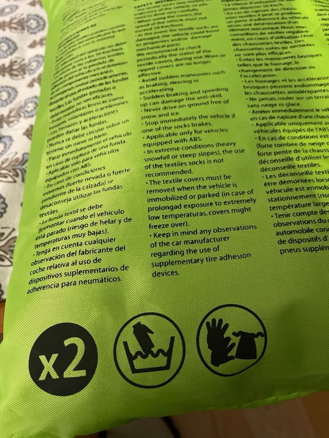 Fundas de nieve textiles para neumáticos