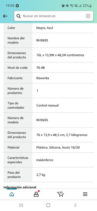 ASPIRADORA ROWENTA force flex 8.5