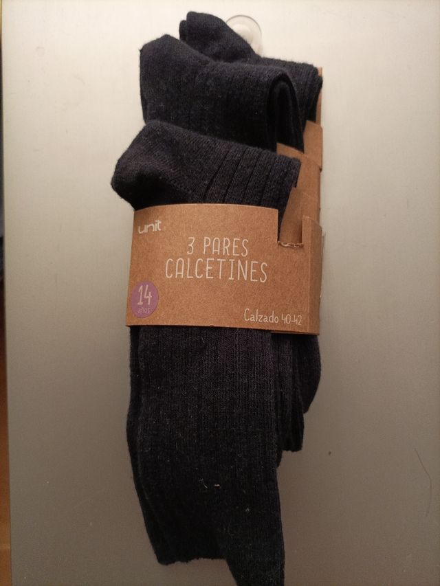 3 pares de calcetines cortos, azul marino.