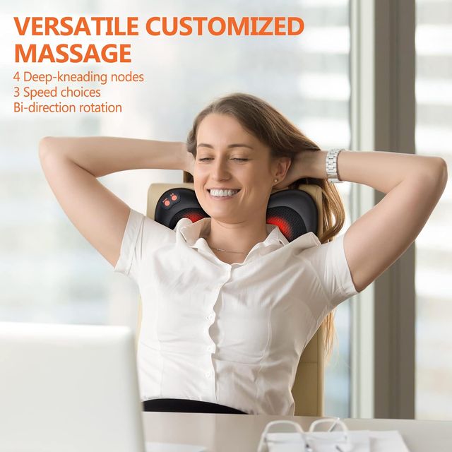 Masajeador Shiatsu, cojín de masaje para cuello