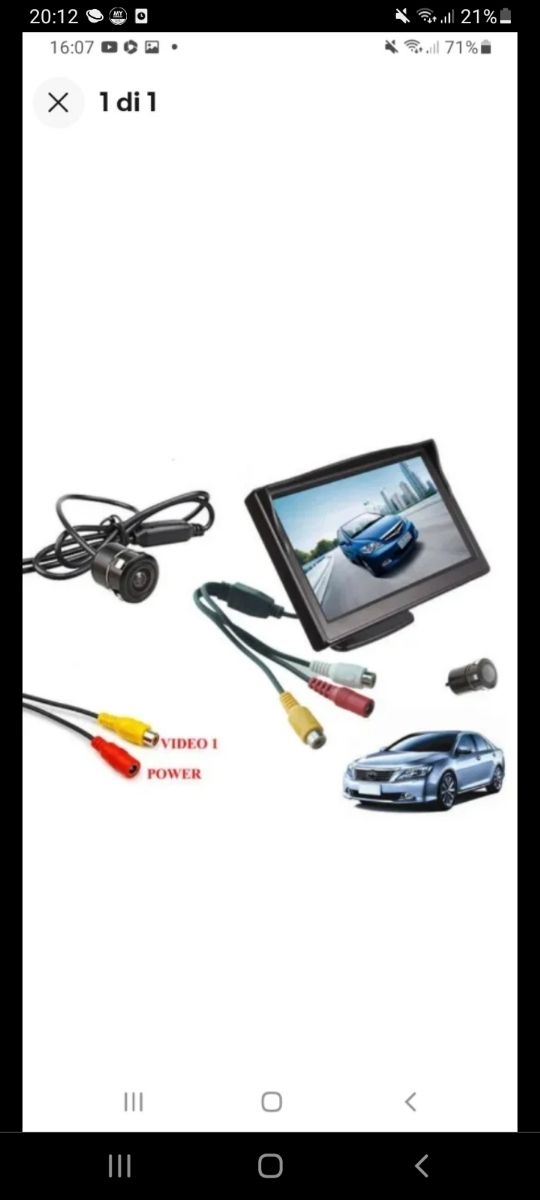 KIT RETROMARCIA MONITOR 4.3 TELECAMERA