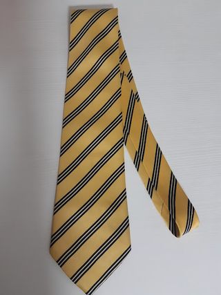 Corbata de rayas amarilla