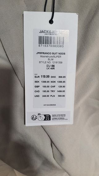Traje de vestir