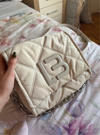 bolso bimba y lola blanco acolchado grande