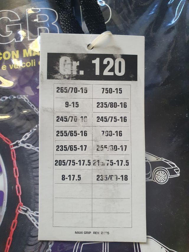 Catene da neve nuove