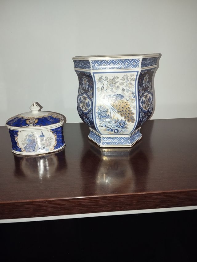 Juego de jarrones de porcelana Panda