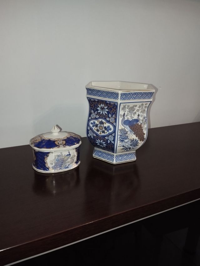 Juego de jarrones de porcelana Panda