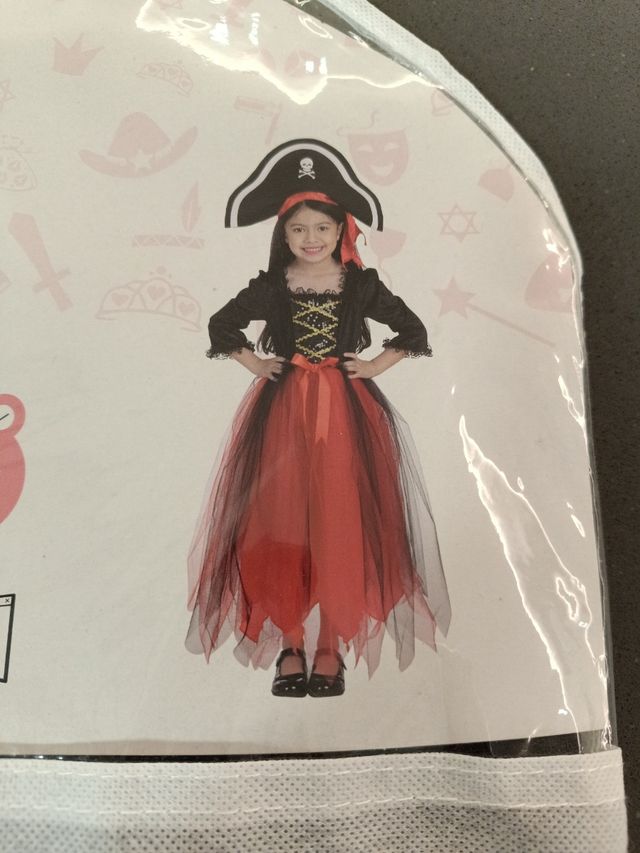 Elegante costume da pirata per bambina di 8-10 anni