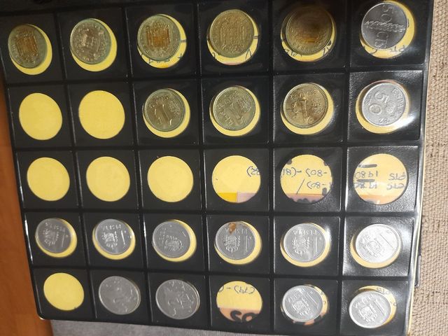 Colección monedas Franco y Juan Carlos 1