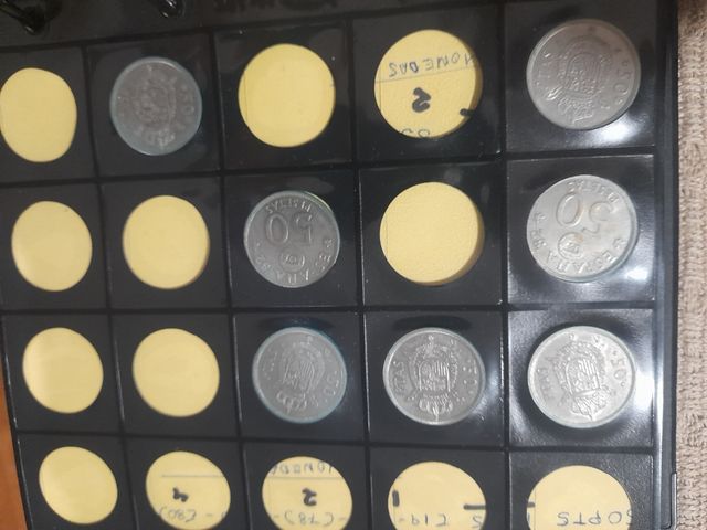 Colección monedas Franco y Juan Carlos 1