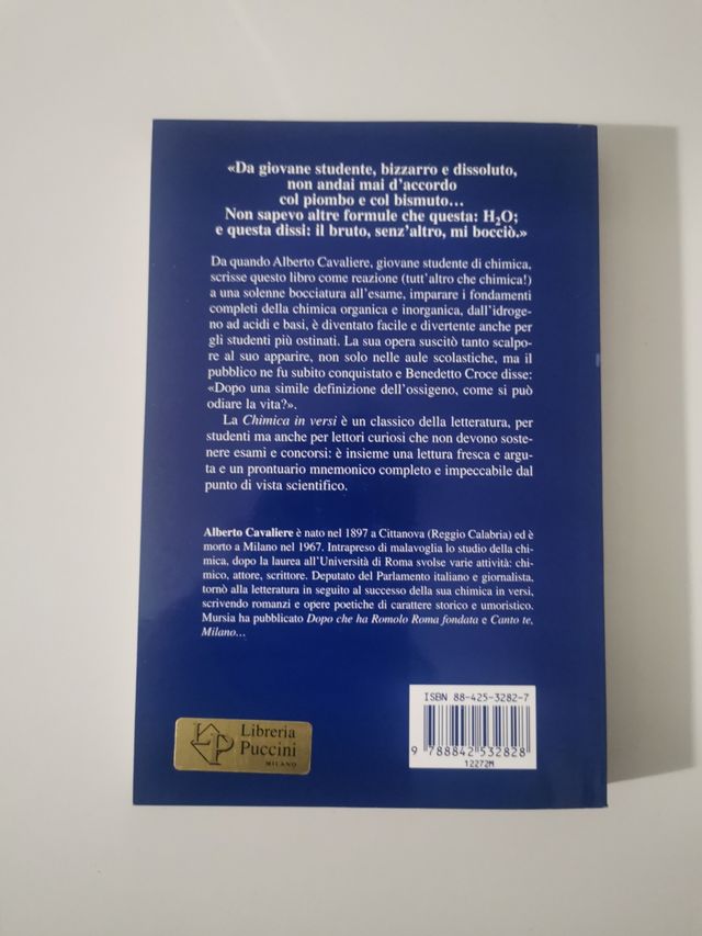 Libro Chimica in versi