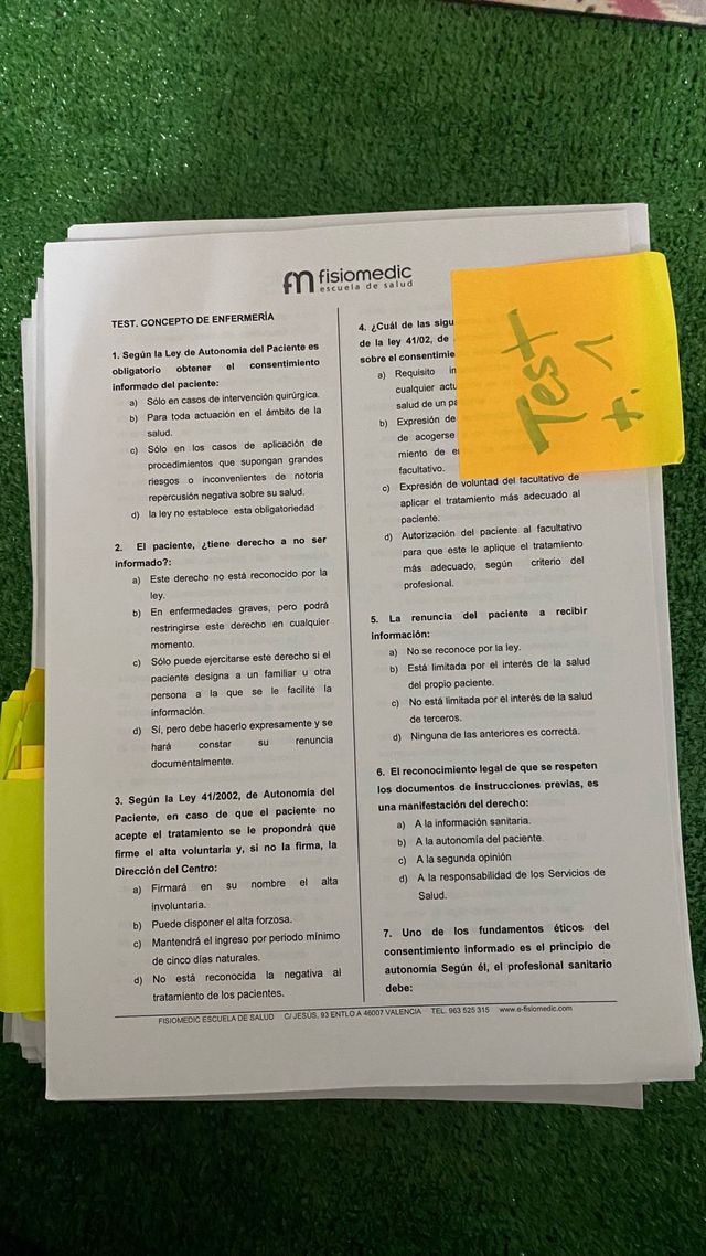 Apuntes oposición enfermería 2015