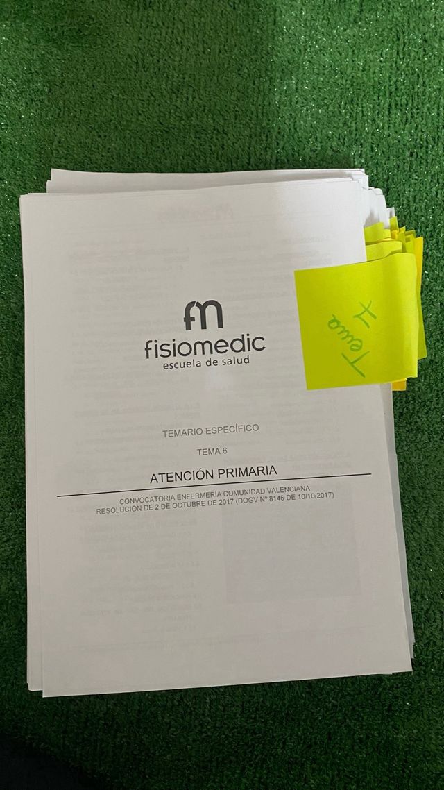 Apuntes oposición enfermería 2015