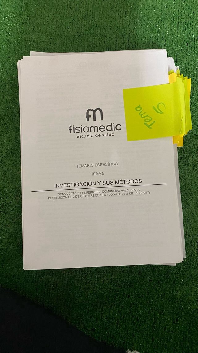 Apuntes oposición enfermería 2015