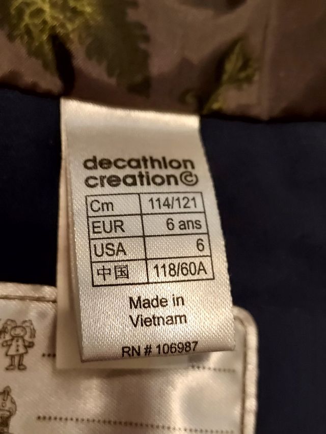 Cortavientos azul marino niño T.6 Quechua