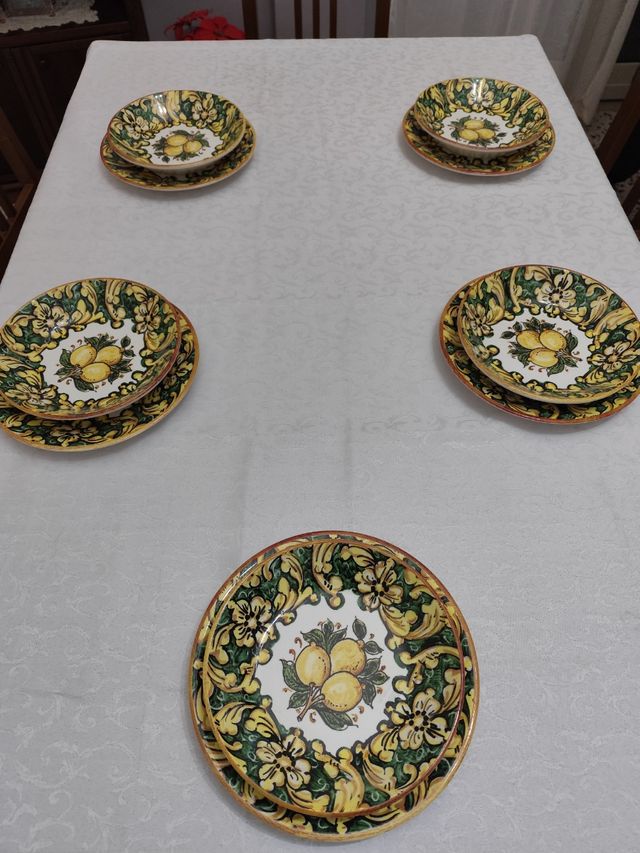 Set servizio piatti ceramica pezzi 10 da 5 persone