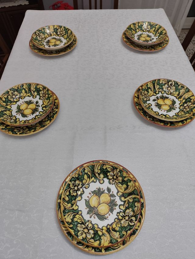 Set servizio piatti ceramica pezzi 10 da 5 persone