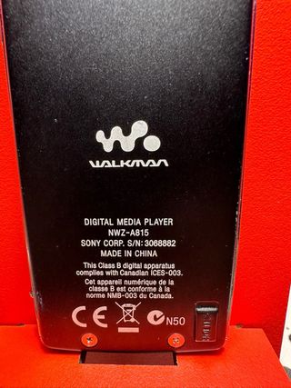 REPRODUCTOR SONY MP4 WALKMAN NWZ-A815 2GB+CARGADOR
