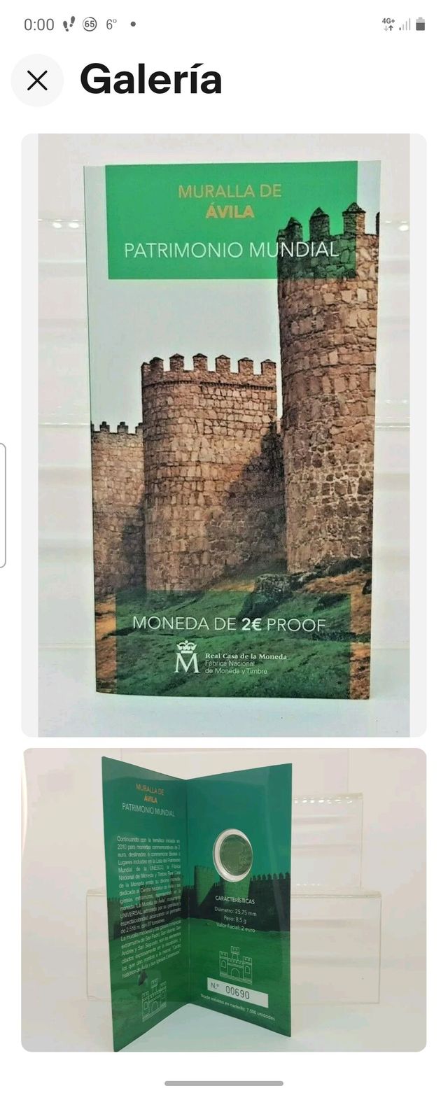 ESPAÑA 2 EUROS 2019 PROOF - CONM. MURALLAS DE ÁVIL