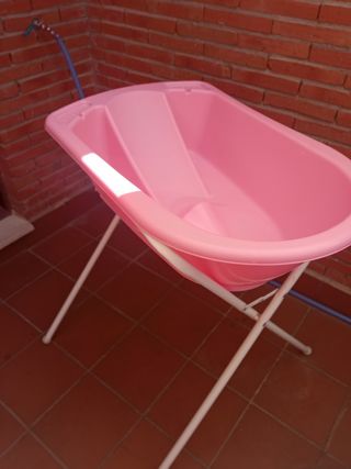 Bañera bebe con patas plegables