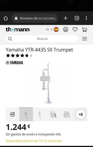 Trompeta en Do/Sib Yamaha YTR 4435